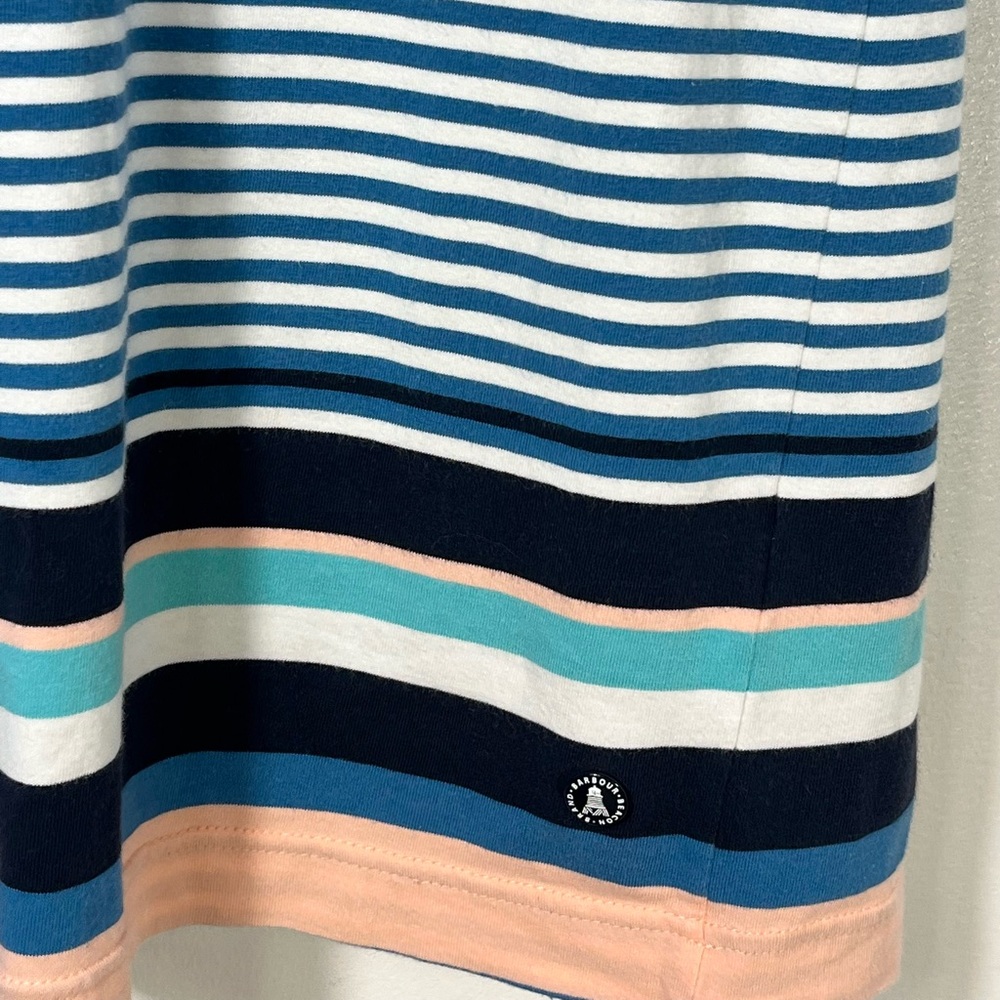Barbour Harewood Striped Jersey cap sleeve Dress Size 6 - Picture 4 of 6